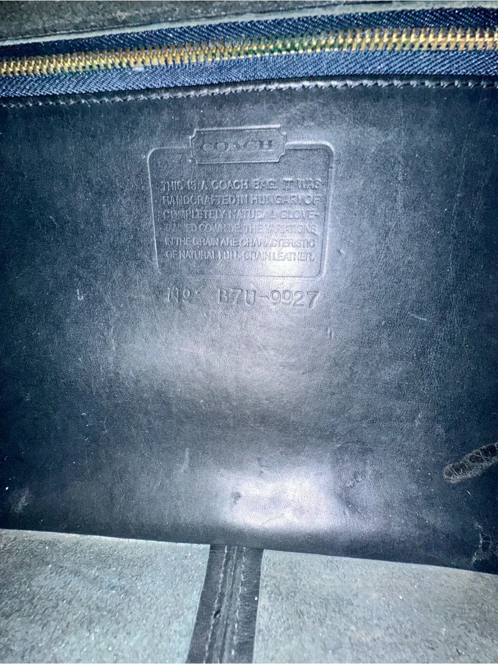 Vintage 1997 Coach Willis 9927 Black Glovetanned Leather Crossbody Bag